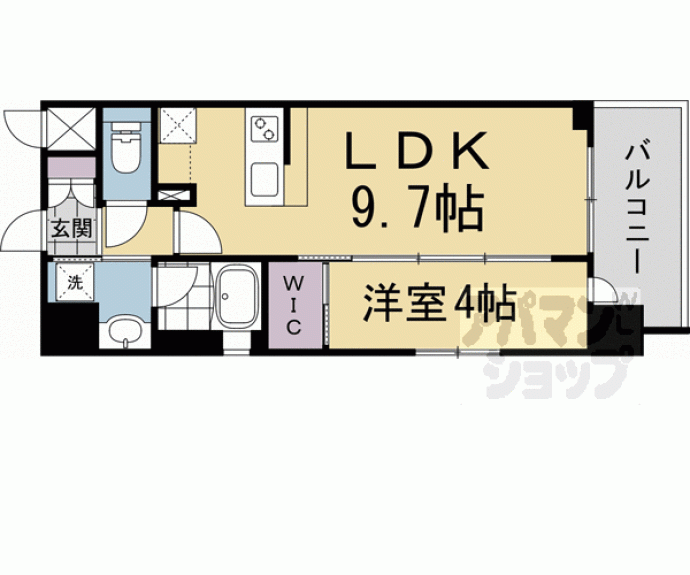 【ベラジオ雅び京都七条ウエストⅡ】間取