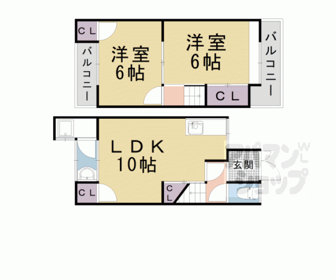 【小山中ノ川町貸家】間取