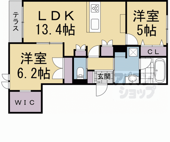 【ＨＥＢＥＬ　ＭＡＩＳＯＮ京都北山】間取