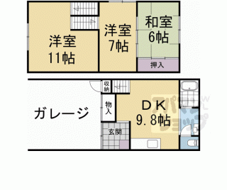 【紫野下柏野町貸家】