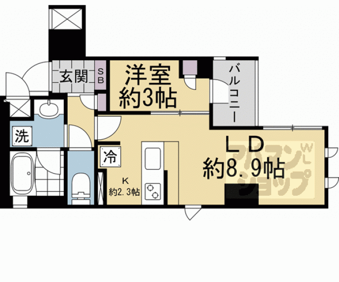 【ローレルアイ京都四条大宮】間取