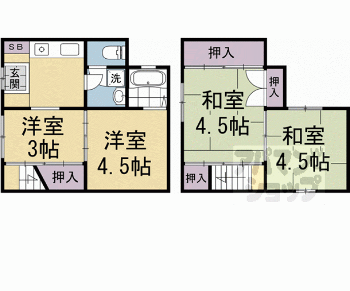 【武者小路貸家499-18】間取