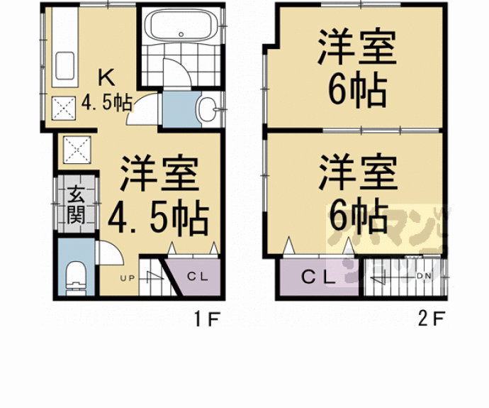 【撞木町貸家】間取