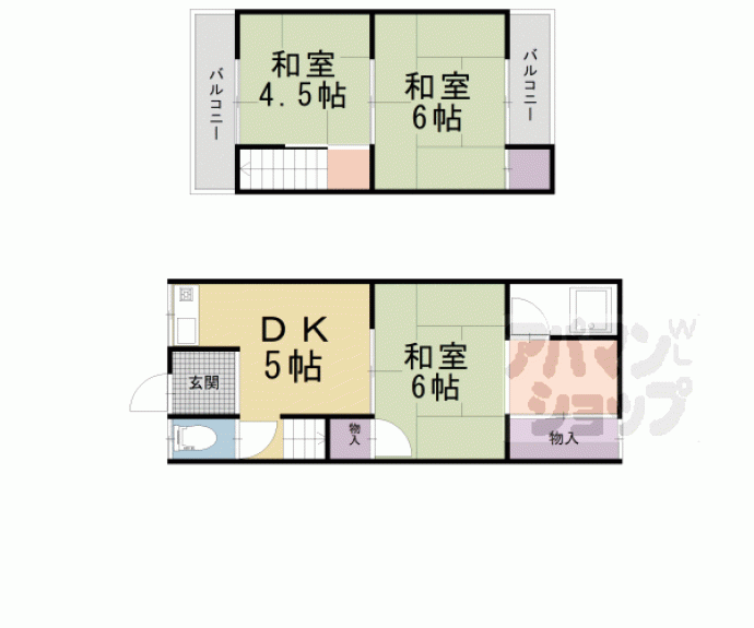 【槇島町南落合貸家】間取
