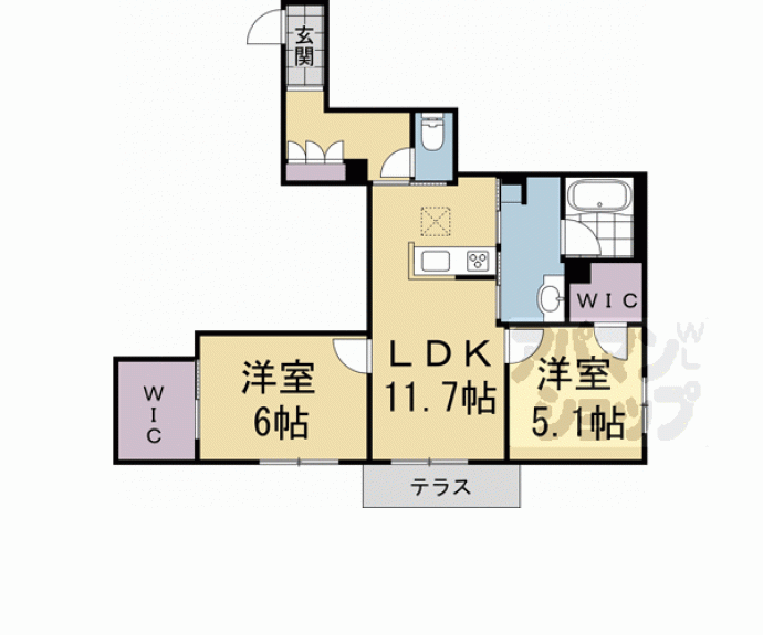 【グリーンフィールド桃山】間取