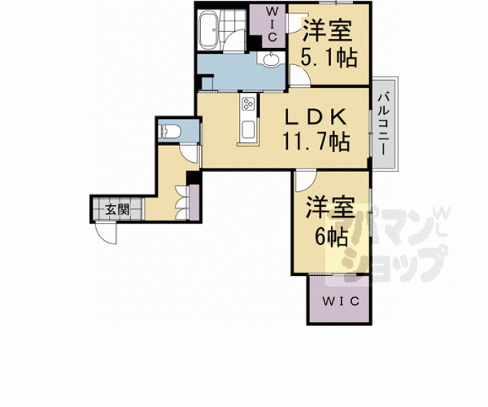 【グリーンフィールド桃山】間取
