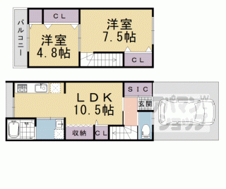【寺戸町八ノ坪貸家】