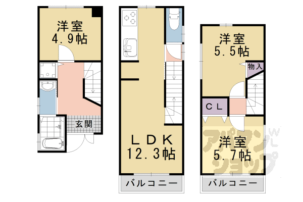 【勧修寺東堂田町貸家】