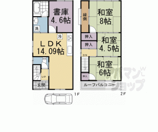 【深草中ノ島町３３－５８貸家】