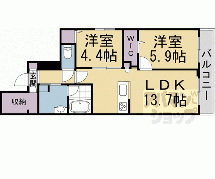 【シャーメゾン上松屋町】間取