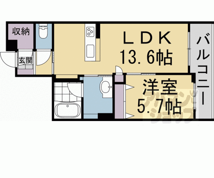 【シャーメゾン上松屋町】間取