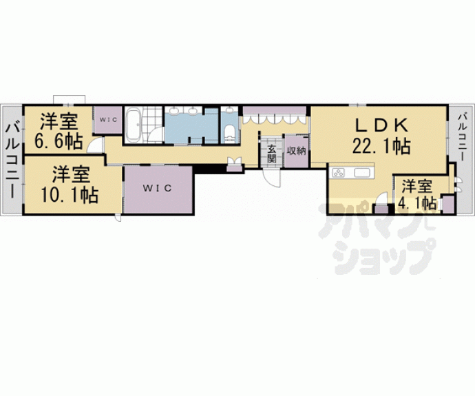 【シャーメゾン上松屋町】間取