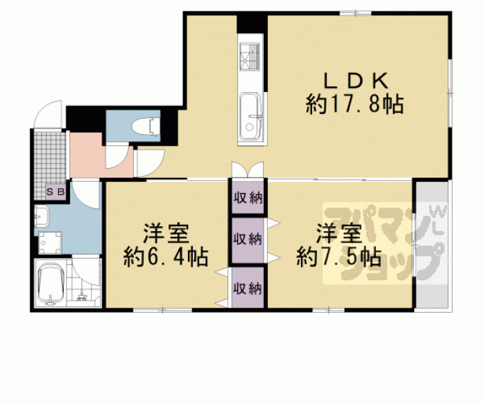 【Kalan新町三条】間取