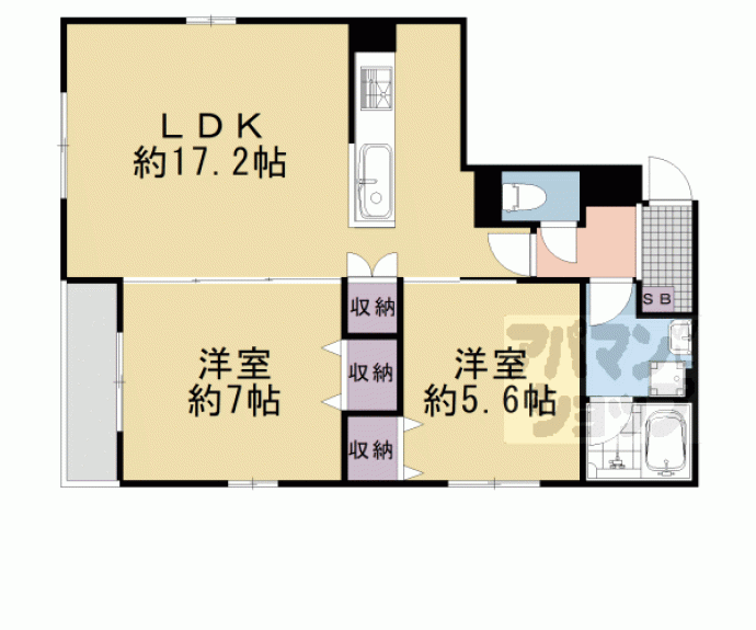 【Kalan新町三条】間取