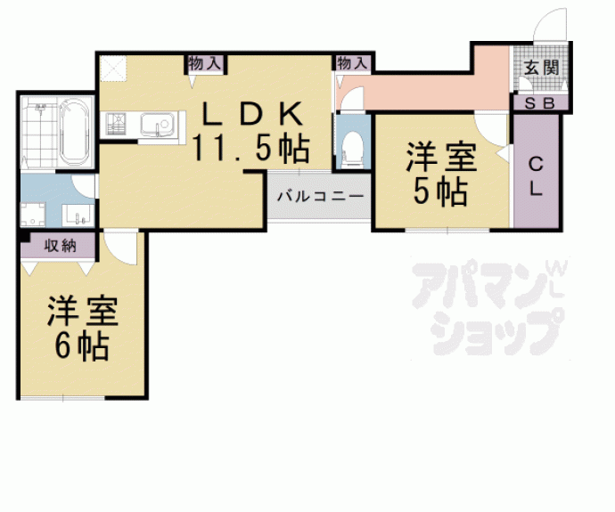 【（仮称）ベルリード　Ｍｉｌｌｅｓｉｍｅ寺町】間取