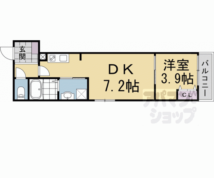 【アドバンスコート四条堀川Ⅱ】間取