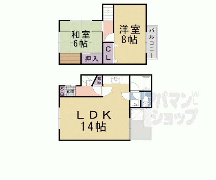 【際川2丁目貸家】間取