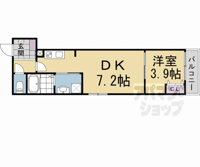 【アドバンスコート四条堀川Ⅱ】間取