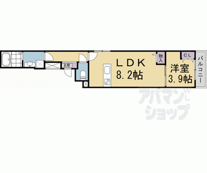 【アドバンスコート四条堀川Ⅱ】間取