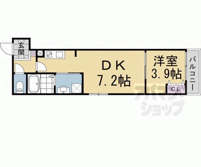 【アドバンスコート四条堀川Ⅱ】間取