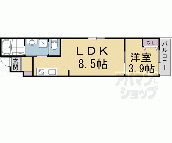 【アドバンスコート四条堀川Ⅱ】間取