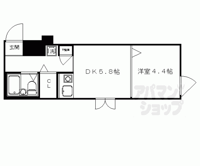 【朝日プラザ三条口】間取