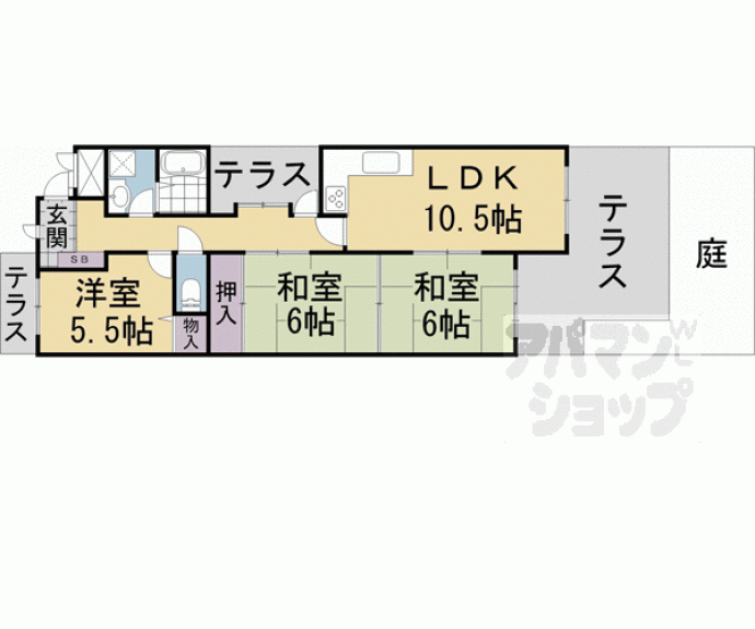 【グリーンパレス蚕の社】間取