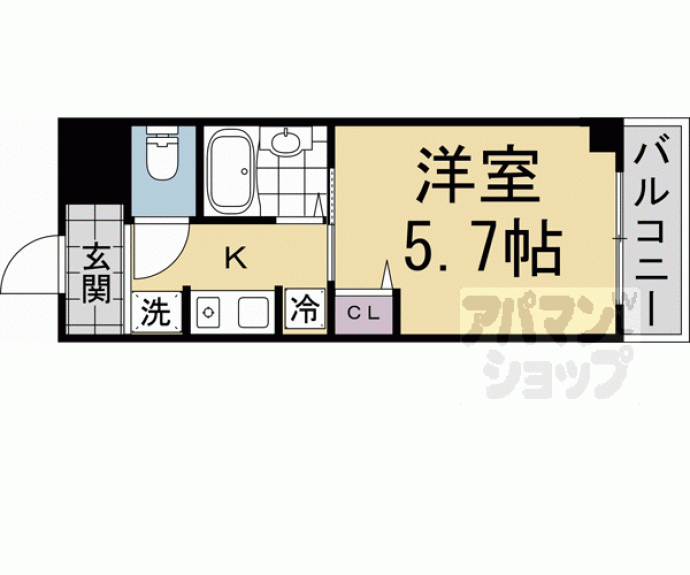 【エクシード西院Ⅱ】間取