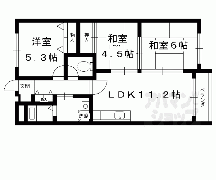 【クラヴァス長岡京】間取