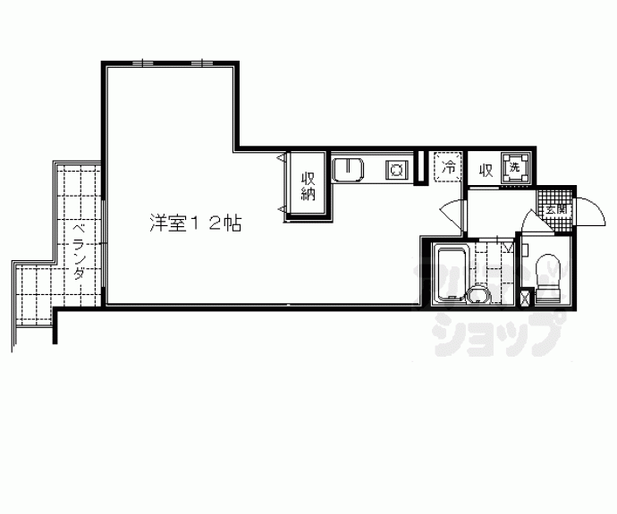 【エリーフラッツ西ノ京】間取