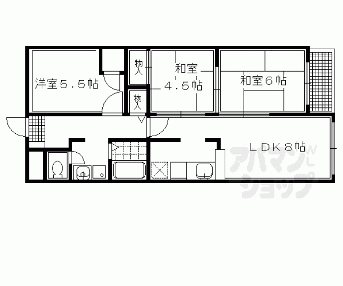 【サンパレス山本】間取
