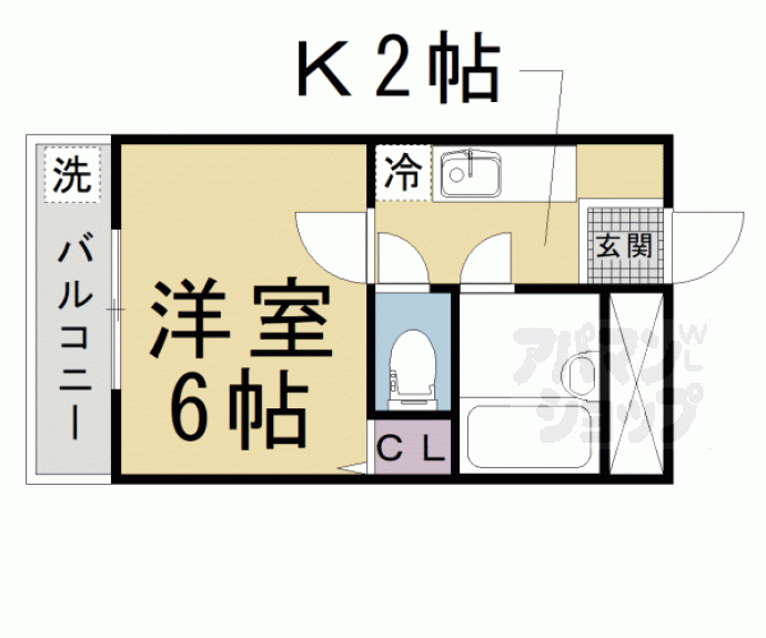 【シティーコーポ円町】間取