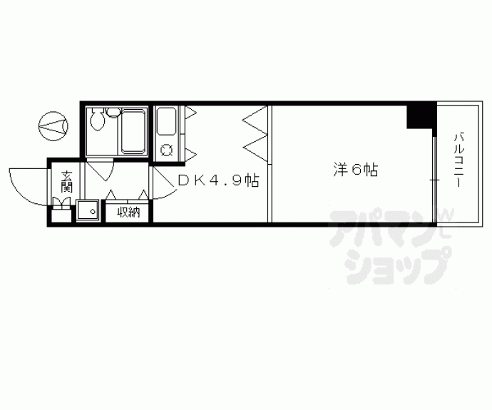 【ＤＥＴＯＭ－１烏丸二条】間取