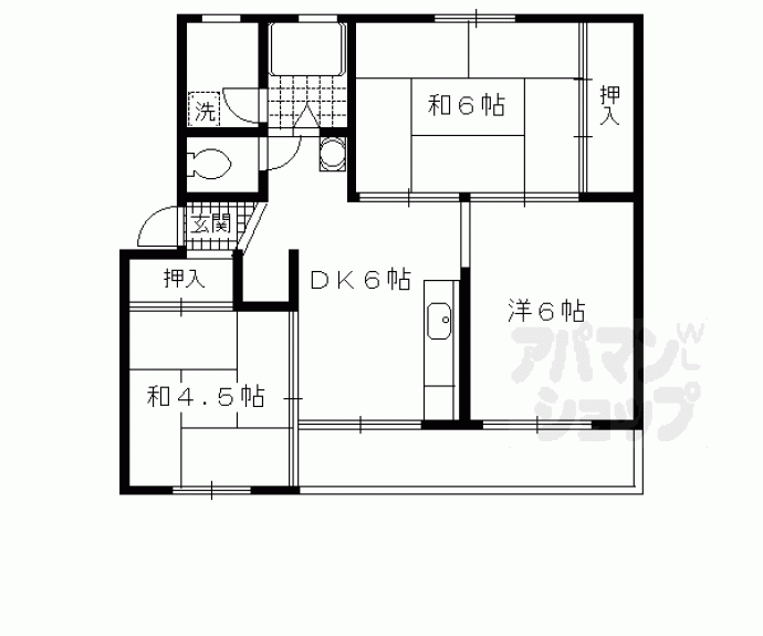 【西浦勤労者住宅　Ａ棟】間取