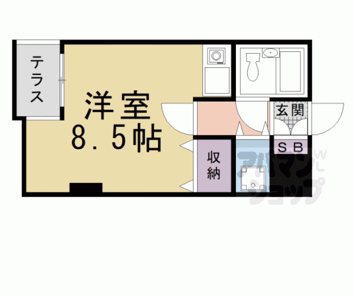 【ヴェルビュ二条城東】間取
