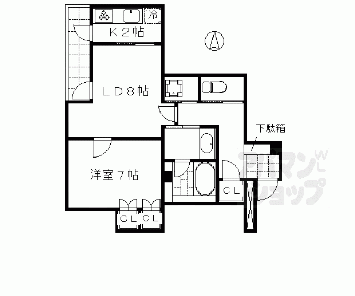 【ヴェルビュ二条城東】間取