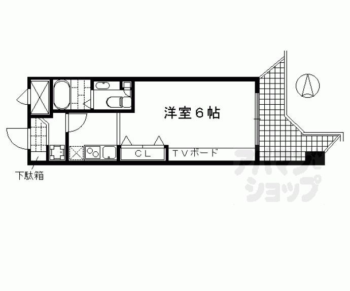 【ＤＥＴＯＭ－１二条城南】間取