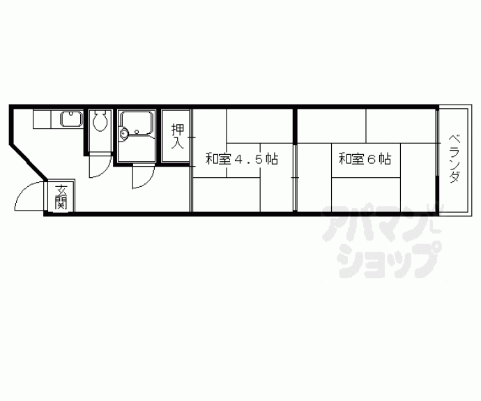 【サニーハイツ五条】間取