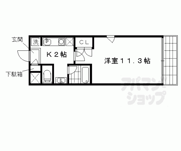 【ROOTS二条城南】間取