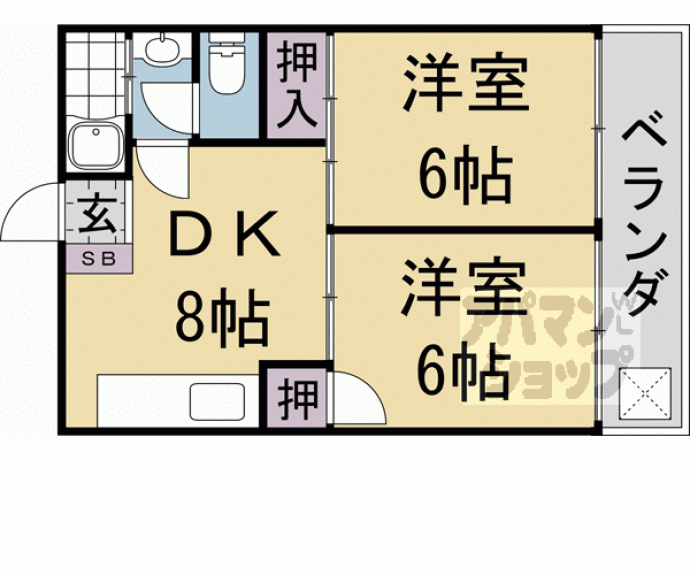 【カーサデ東山】間取