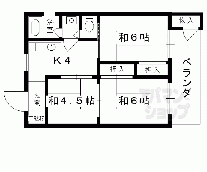 【カーサデ東山】間取