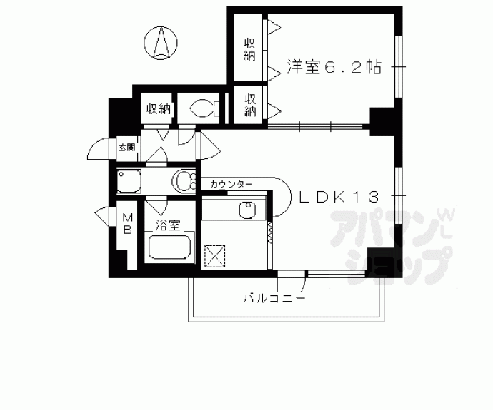【デ・リード烏丸五条】間取