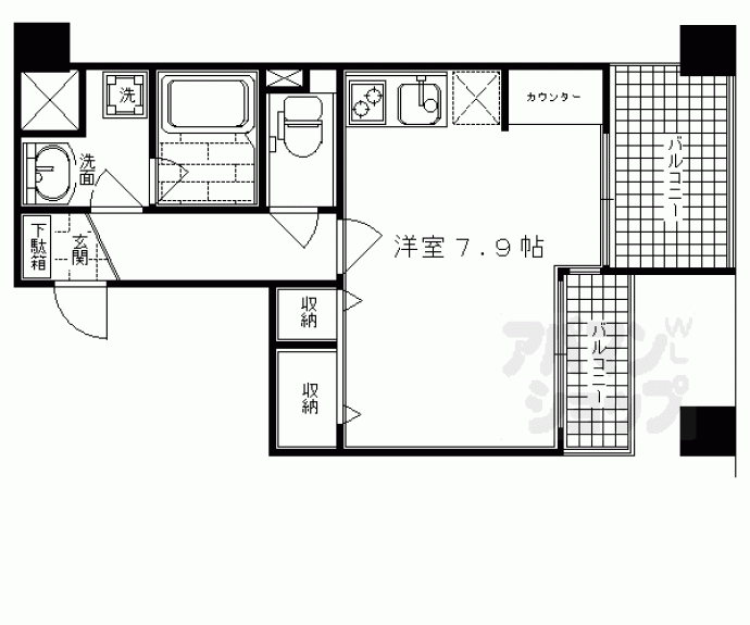 【ベルヴィ富小路】間取