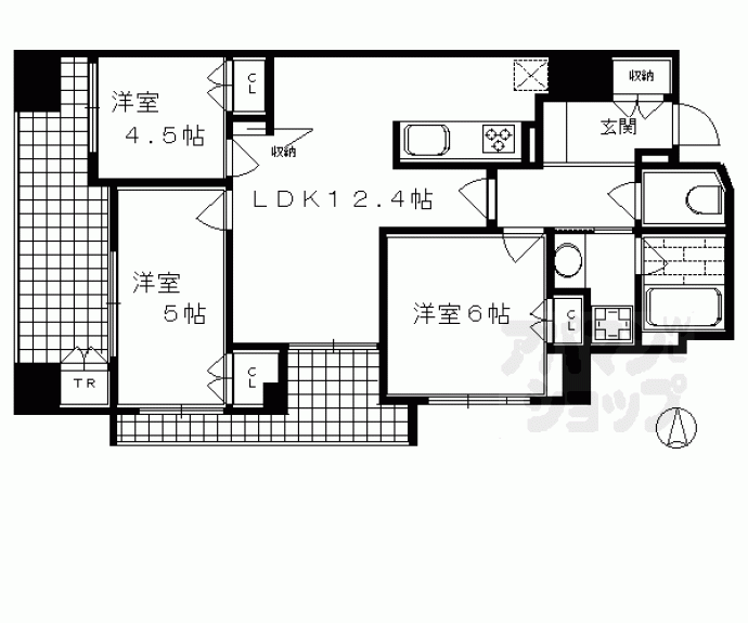【ネバーランド御幸町御池ＧＡＲＤＥ】間取