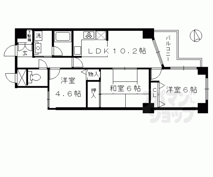 【デ・リード白川】間取