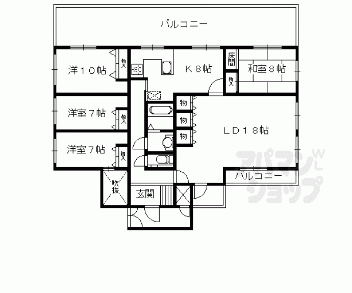 【サンシティドムス鴨川】間取