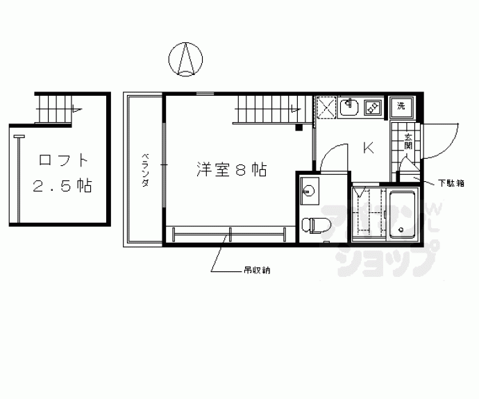 【サンフェスタ東福寺（Ａ・Ｂ棟）】間取