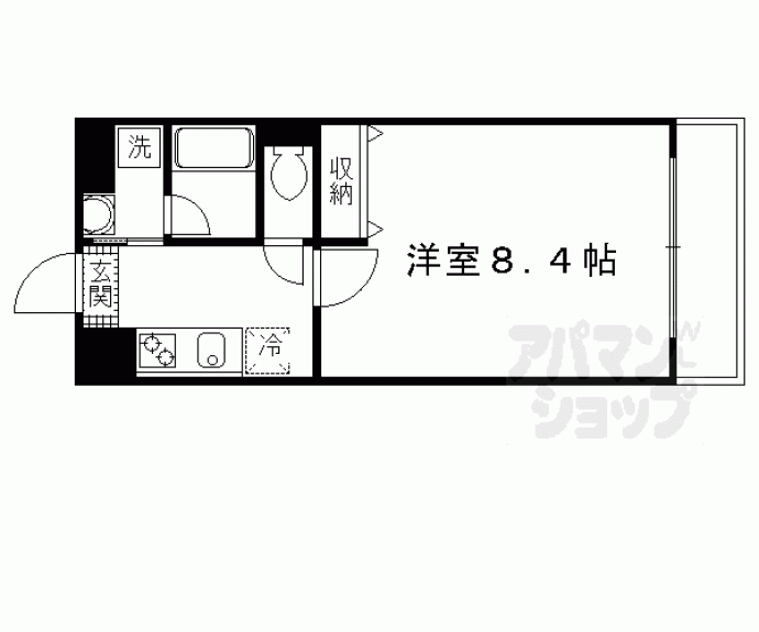 【フラット オクa】間取