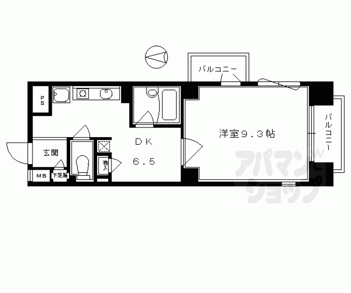 【パインフィールド御池】間取