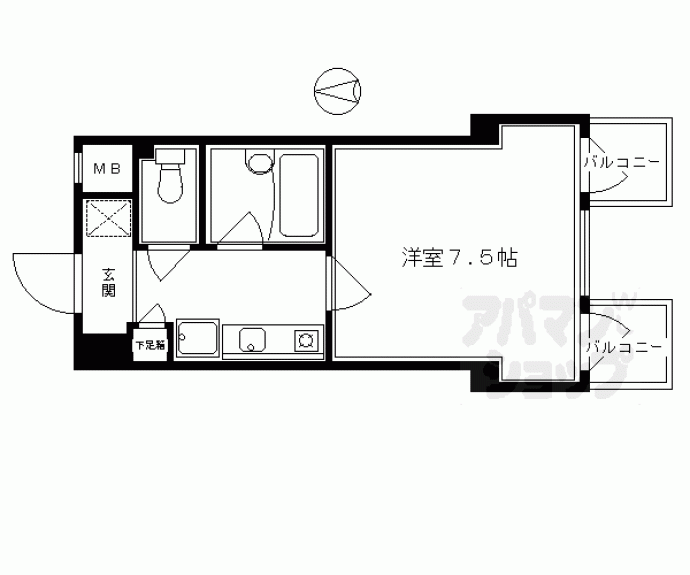 【パインフィールド御池】間取